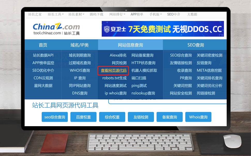 站长工具源代码查看工具